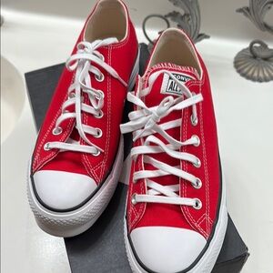 Converse Women's Red Canvas Sneakers